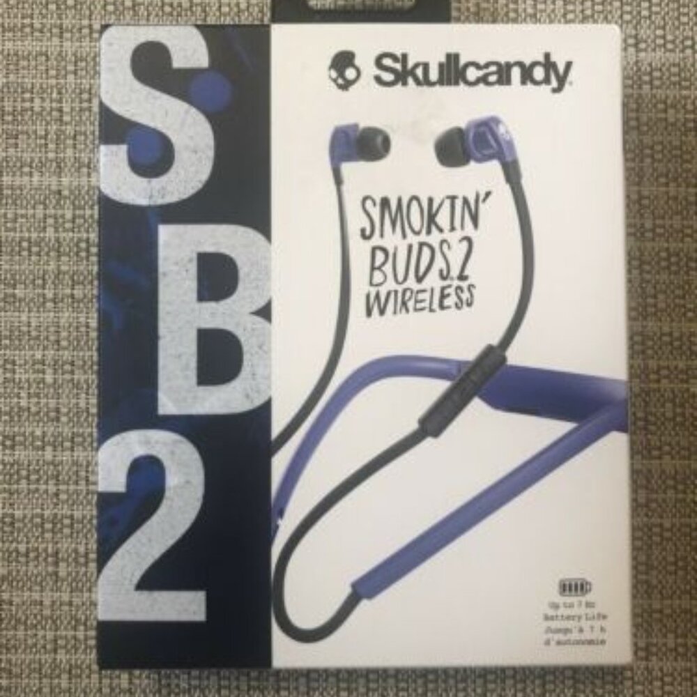 BRAND NEW Skullcandy Smokin' Buds 2 Wireless Earbuds with In-Line Mic & Remote